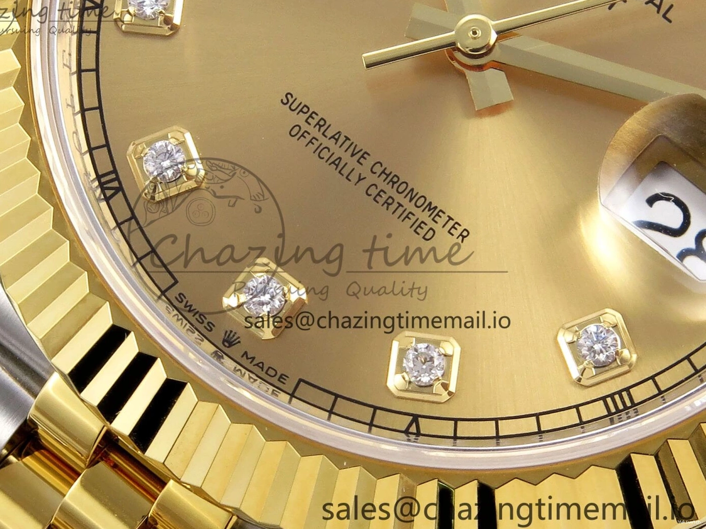 904L Edition SS on SH3235 (Gain Best Dial ARF YG 1:1 Diamonds Bracelet Weight) YG Steel DateJust 41 Jubilee 0516